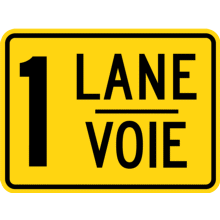 ONE LANE / Une voie Tab